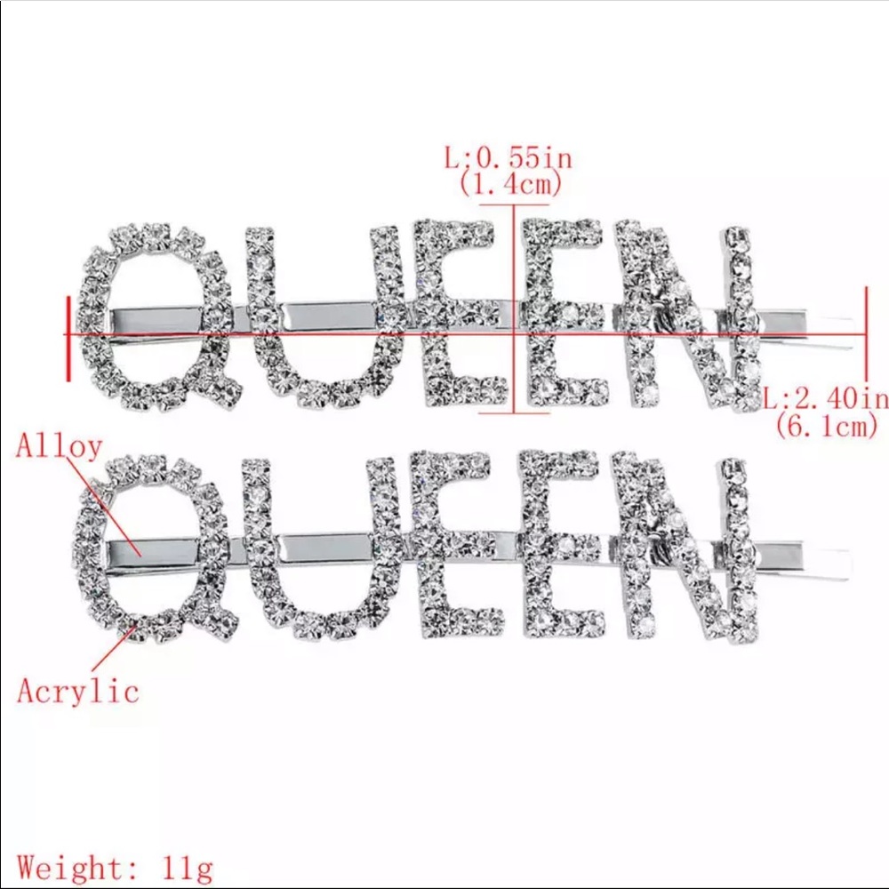 Two hair clips Queen - Picture 2 of 4